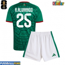 Mexiko Roberto Alvarado #25 Heimtrikotsatz Kinder EM 2024 Kurzarm (+ Kurze Hosen)